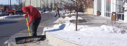 Shoveling snow for corporate customer