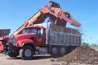 Quad Axle Dump Truck and Screener